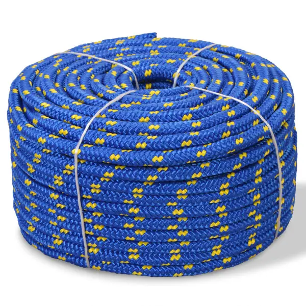 Gossi franghie marinareasca din polipropilena, albastru, 50 m, 16 mm
