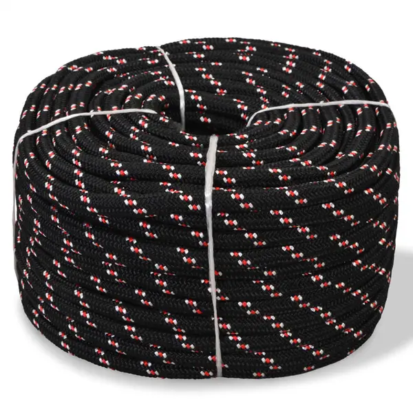 Gossi franghie marinareasca din polipropilena, negru, 50 m, 18 mm