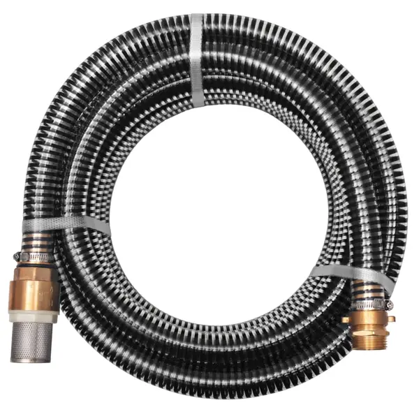 Gossi furtun de aspiratie, conectori alama, 15 m, 25 mm, negru