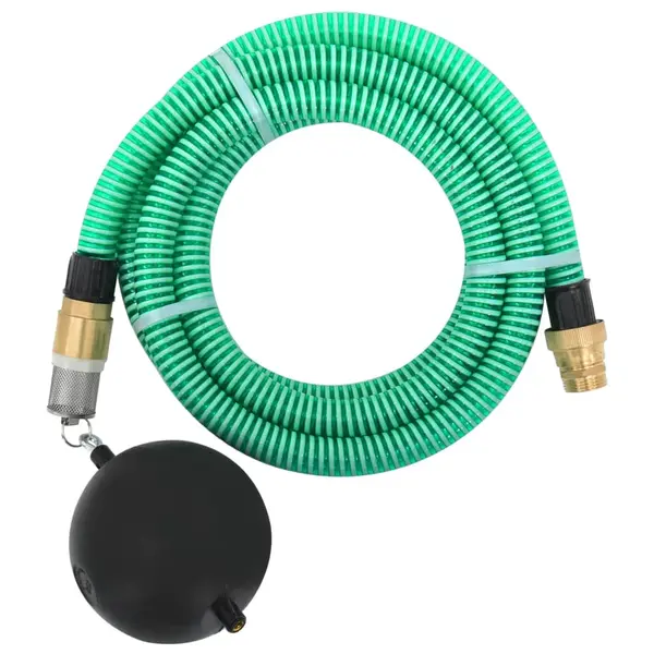 Gossi furtun de aspiratie cu racorduri din alama, verde 1,1 20 m pvc