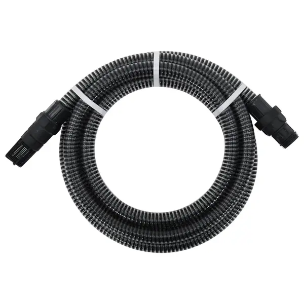 Gossi furtun de aspiratie cu racorduri din pvc, negru 1 4 m, pvc