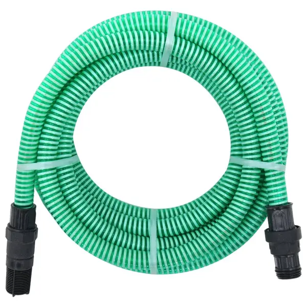 Gossi furtun de aspiratie cu racorduri din pvc, verde 1 10 m, pvc