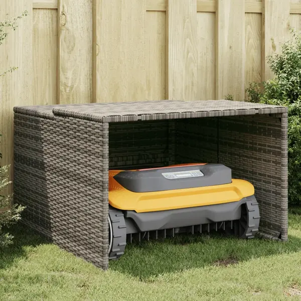Gossi garaj pentru masina de tuns iarba, gri 86x90x52/57 cm poliratan