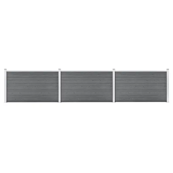 Gossi gard de gradina, gri, 526 x 106 cm, wpc
