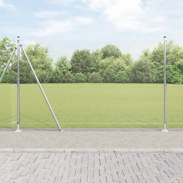 Gossi gard din fibra sudata cu 13 stalpi flansati 1,5x25 m otel galvanizat