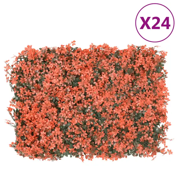 Gossi gard din frunze artar artificiale 24 buc rosu deschis 40x60 cm
