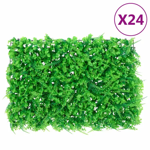 Gossi gard din frunze de feriga artificiale, 24 buc, verde, 40x60 cm