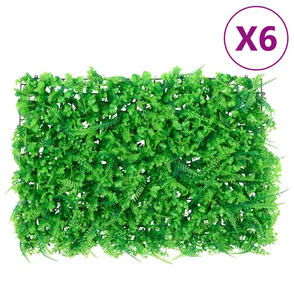 Gossi gard din frunze de feriga artificiale, 6 buc., verde, 40x60 cm