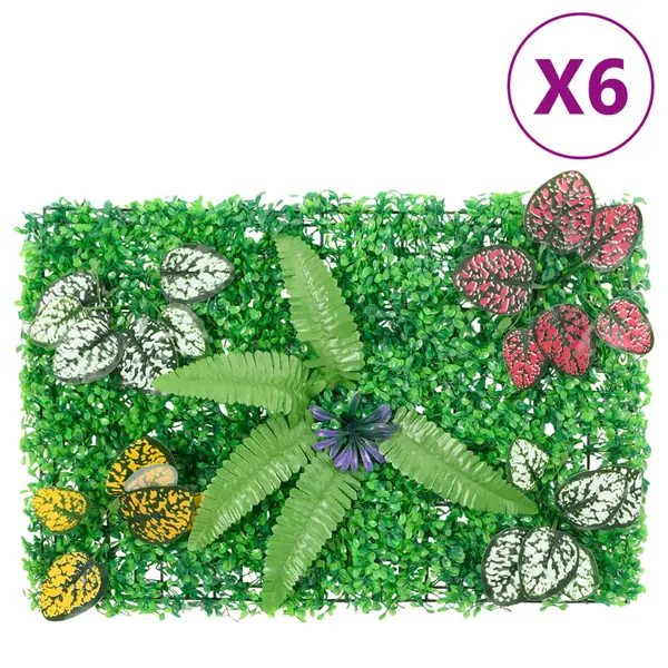 Gossi gard din plante artificiale, 6 buc., verde, 40x60 cm