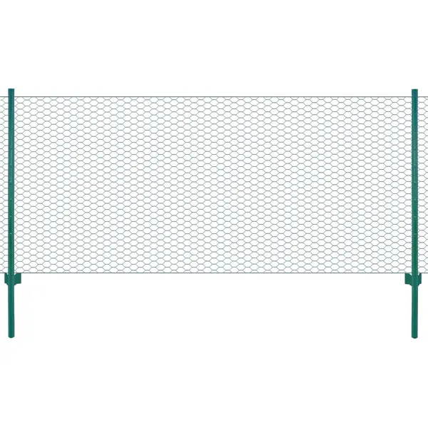 Gossi gard din plasa de sarma cu stalpi, verde, 25 x 0,5 m, otel