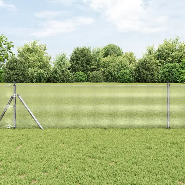 Gossi gard din sarma sudata cu 13 stalpi 0.4x100 m otel galvanizat
