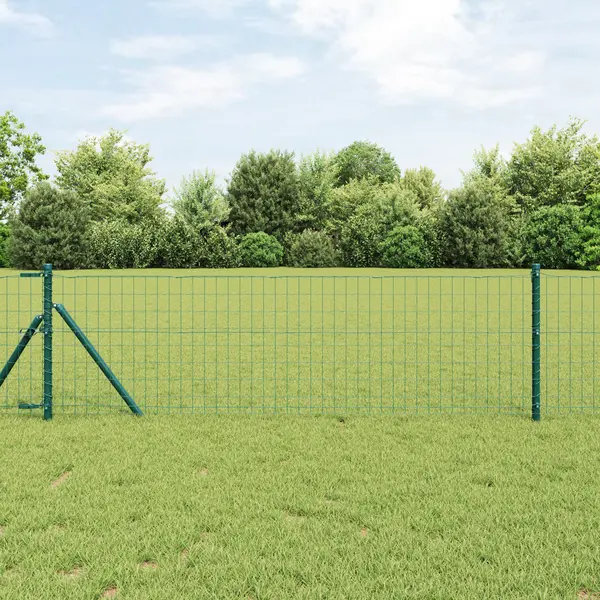 Gossi gard euro cu 7 stalpi 0,4x10 m otel zincat verde