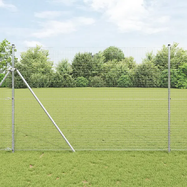 Gossi gard metalic sudat cu 7 stalpi 1.6x10 m otel galvanizat