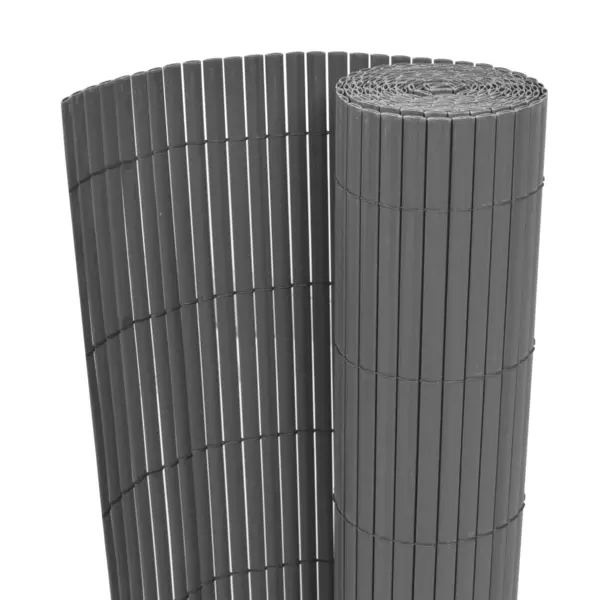 Gossi gard pentru gradina cu doua fete, gri, 90 x 500 cm, pvc