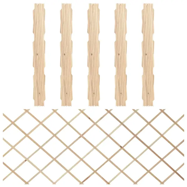 Gossi garduri cu zabrele, 5 buc., 180x80 m, lemn masiv de brad