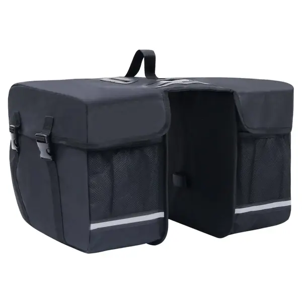 Gossi geanta de bicicleta dubla pentru suport cos, negru, 35 l