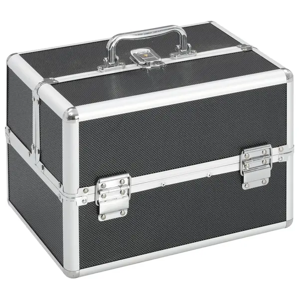 Gossi geanta de cosmetice, negru, 22 x 30 x 21 cm, aluminiu