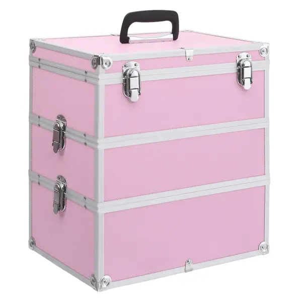 Gossi geanta de cosmetice, roz, 37 x 24 x 40 cm, aluminiu