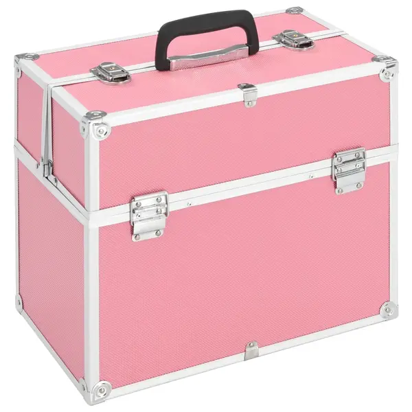Gossi geanta de cosmetice, roz, 38x23x34 cm, aluminiu