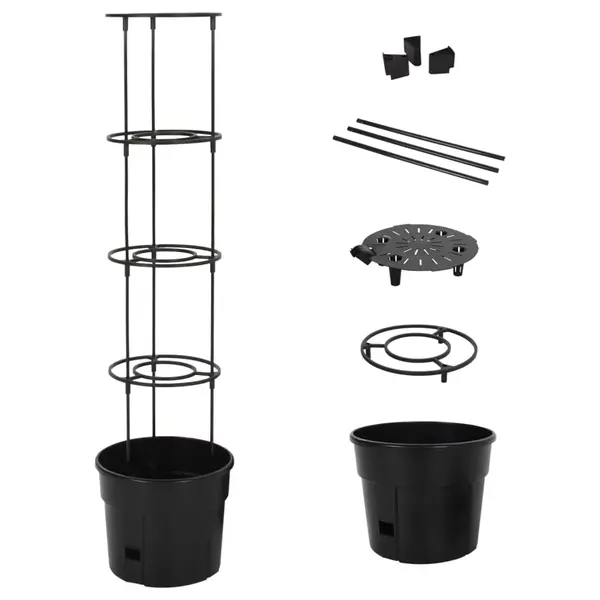 Gossi ghiveci cultivare rosii, antracit, Ø 29,5x115 cm, polipropilena