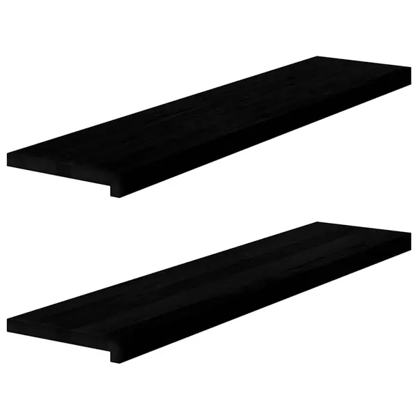 Gossi glafuri 2 buc maro inchis 110x30x2 cm lemn masiv de stejar