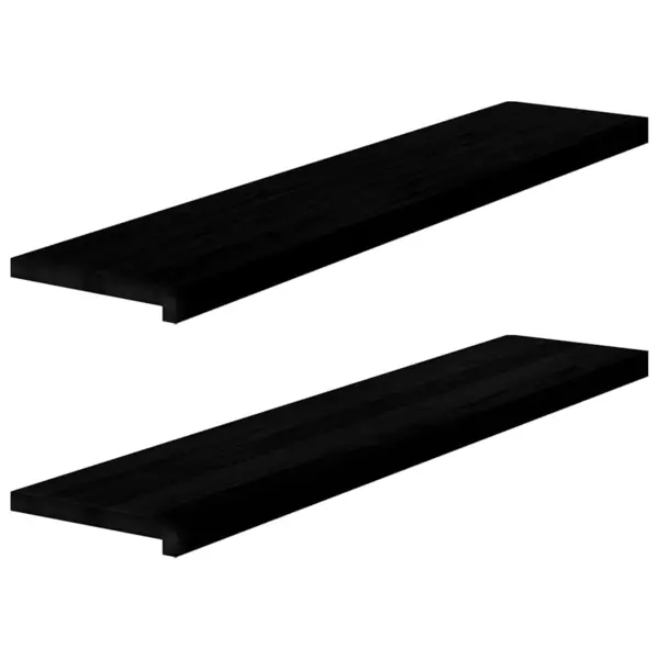 Gossi glafuri 2 buc maro inchis 120x30x2 cm lemn masiv de stejar