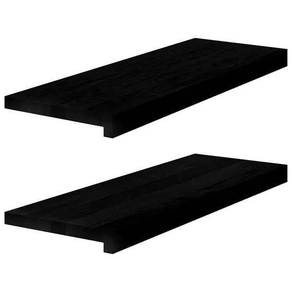 Gossi glafuri 2 buc maro inchis 70x25x2 cm lemn masiv de stejar