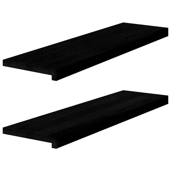 Gossi glafuri 2 buc maro inchis 90x30x2 cm lemn masiv de stejar