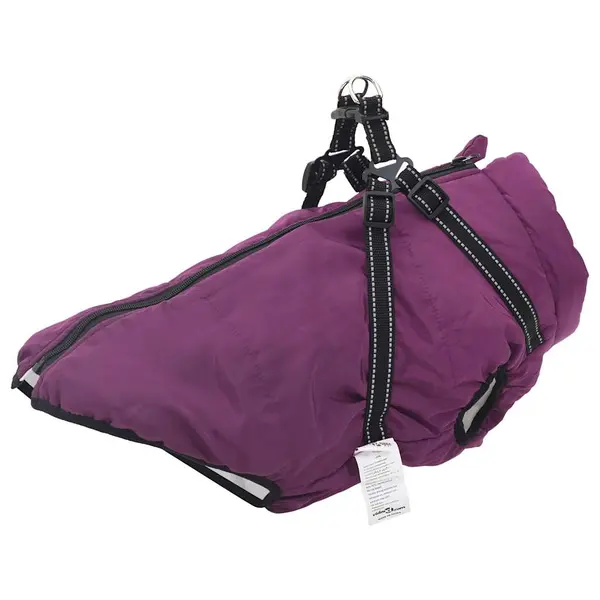 Gossi haina caini cu ham impermeabila reflectorizanta, violet, 4xl