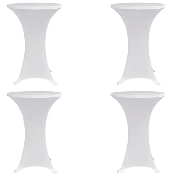 Gossi husa de masa cu picior Ø60 cm, 4 buc., alb, elastic