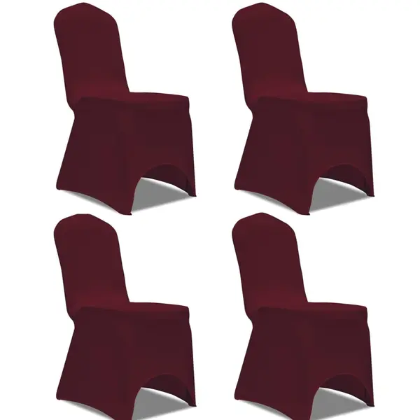 Gossi husa de scaun elastica, 4 buc., rosu bordo