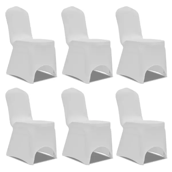 Gossi husa de scaun elastica, 6 buc., alb