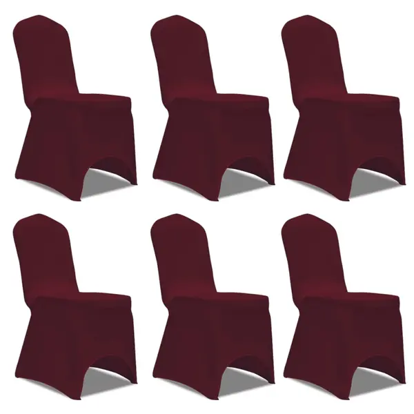 Gossi husa de scaun elastica, 6 buc., visiniu