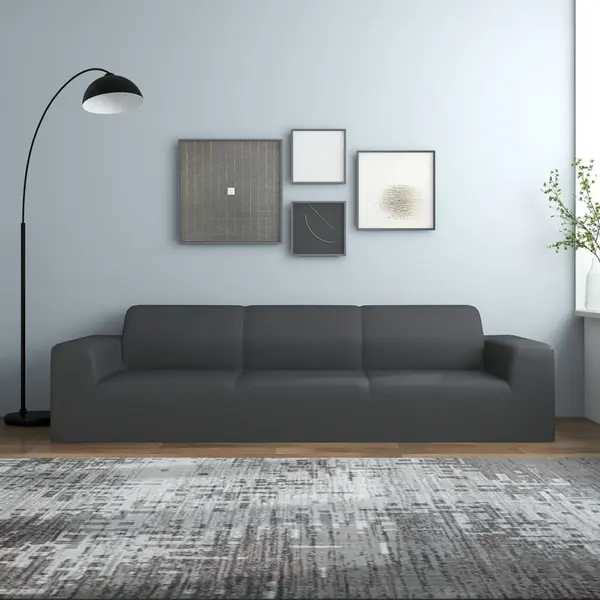 Gossi husa elastica pentru canapea 4 locuri poliester jersey antracit