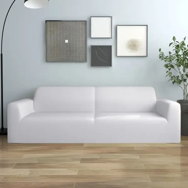 Gossi husa elastica pentru canapea cu 3 locuri poliester jersey alb
