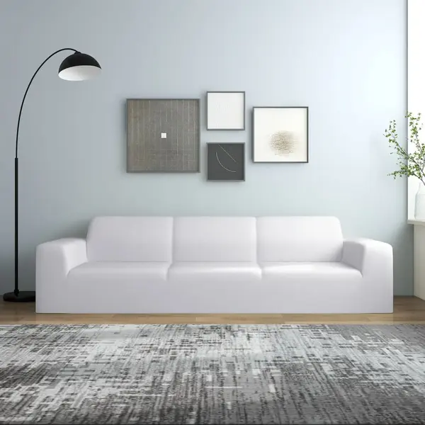 Gossi husa elastica pentru canapea cu 4 locuri poliester jersey alb