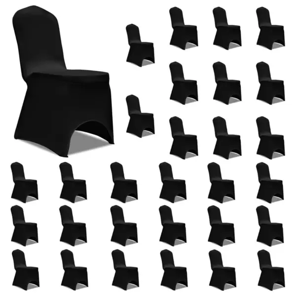 Gossi huse de scaun elastice, 30 buc., negru
