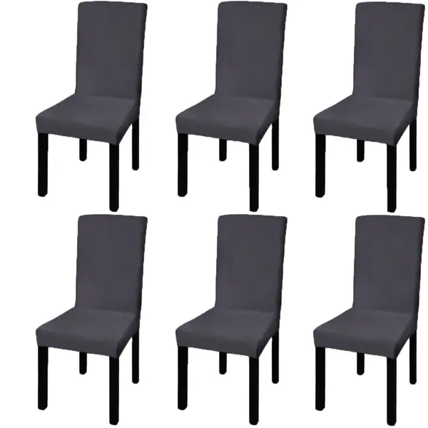 Gossi huse de scaun elastice drepte, 6 buc., antracit