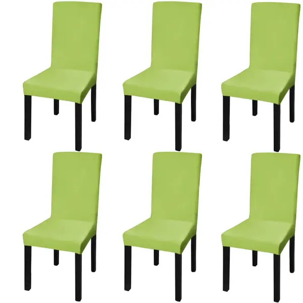 Gossi huse de scaun elastice drepte, 6 buc., verde