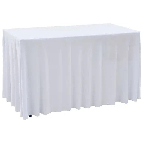 Gossi huse elastice de masa cu fusta, 2 buc., alb, 243x76x74 cm