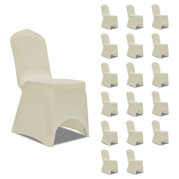 Gossi huse elastice pentru scaun, 18 buc., crem