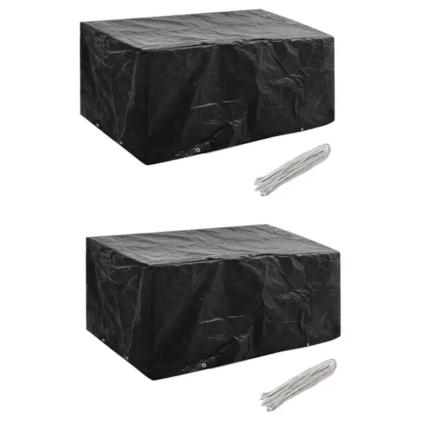 Gossi huse mobilier gradina 2 buc. 180x140 cm set poliratan 8 ocheti