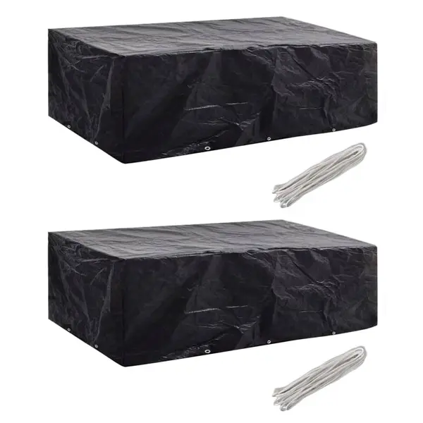 Gossi huse mobilier gradina 2 buc. 300x140cm set poliratan 10 ocheti