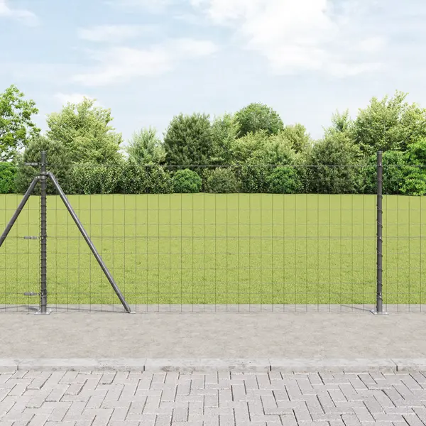 Gossi imprejmuire euro cu 7 posturi flansate 1x10 m otel galvanizat