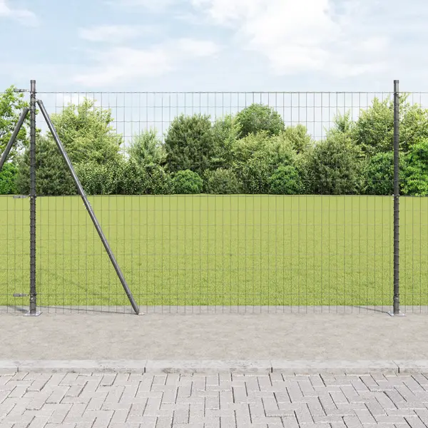 Gossi imprejmuirea euro cu 7 posturi flansate 1.4x10 m din otel galvanizat