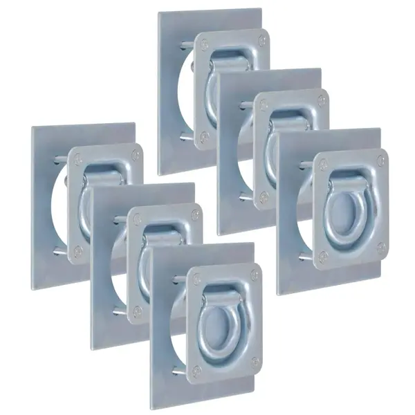 Gossi inele ancorare pentru remorca 6 buc, otel galvanizat, 2000 kg