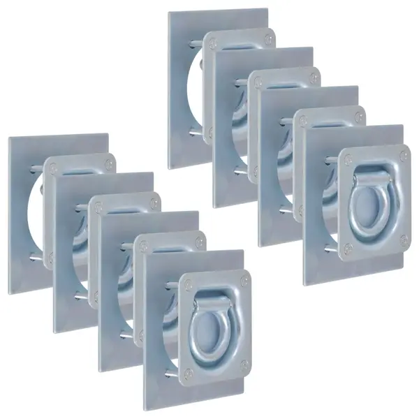 Gossi inele ancorare pentru remorca 8 buc, otel galvanizat, 2000 kg