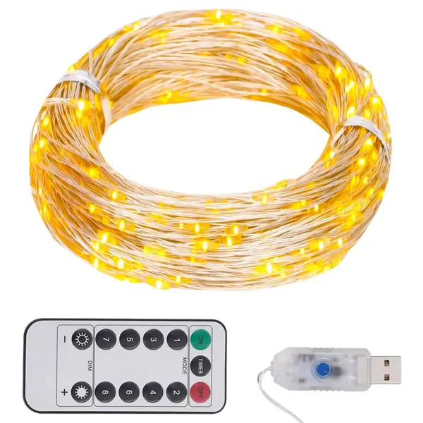 Gossi instalatie cu 300 led-uri, alb cald, 30 m