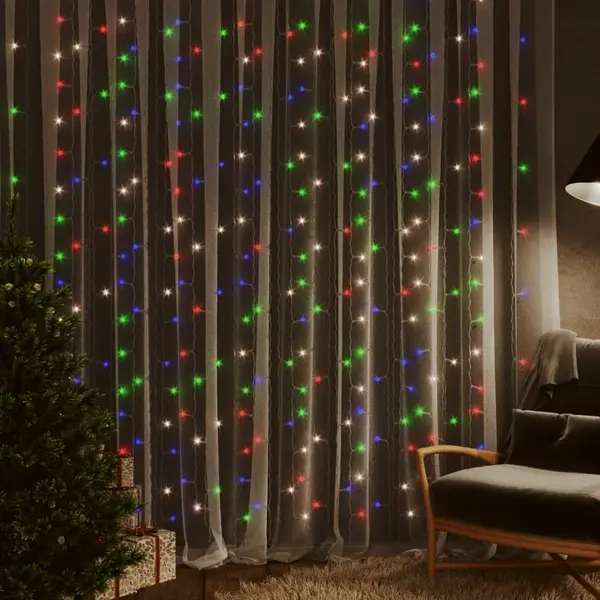 Gossi instalatie lumini tip perdea 300 led multicolor 3x3 m 8 functii