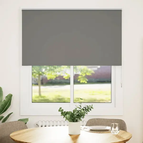 Gossi jaluza cu role opace gri 140x130 cm latime material 136,6 cm